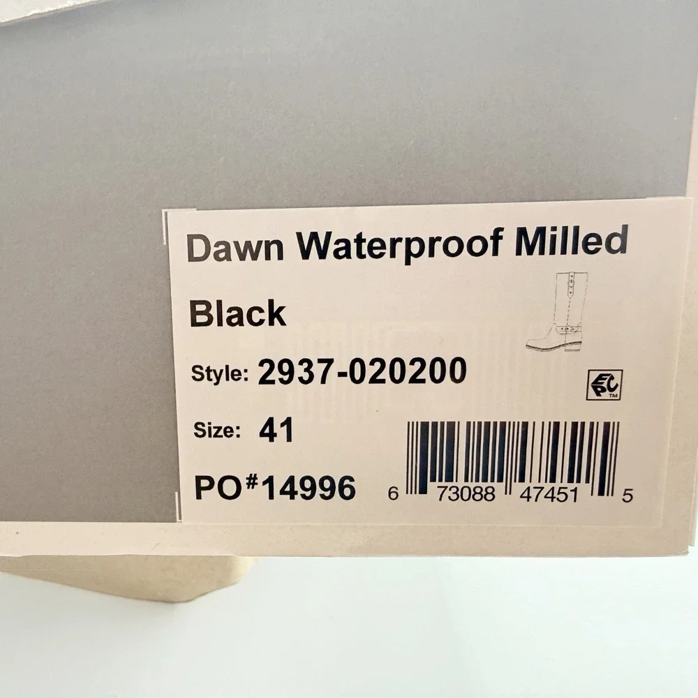 Dansko Dawn Tall‎ Boots Size 41 (US 10.5-11) Waterproof Milled Black NEW